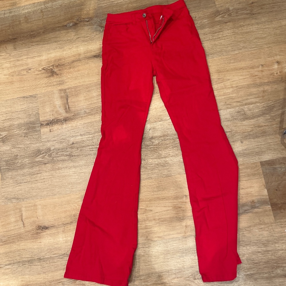 Red long pants - new